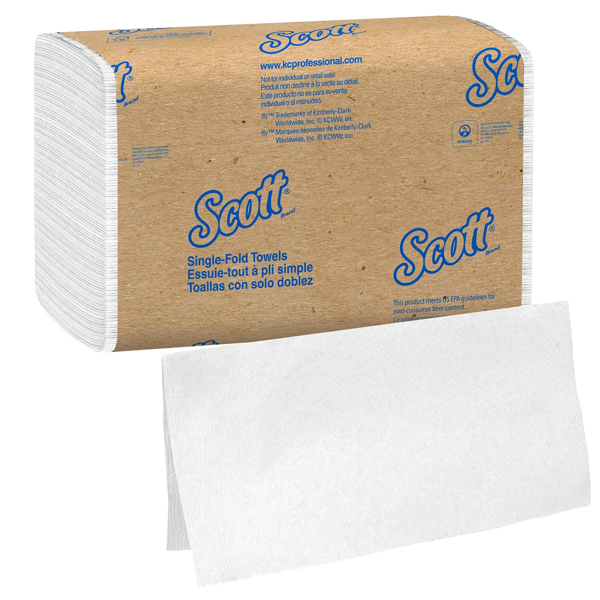 Clip, Paper, Scott Affordable / / White, Fold Towel (01700), Clips 16 Towels Paper Case 250 Single Towels