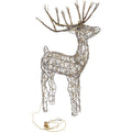 Standing Warm AUH164L 50 Buck Lighted Decoration In. Alpine White Halogen Rattan