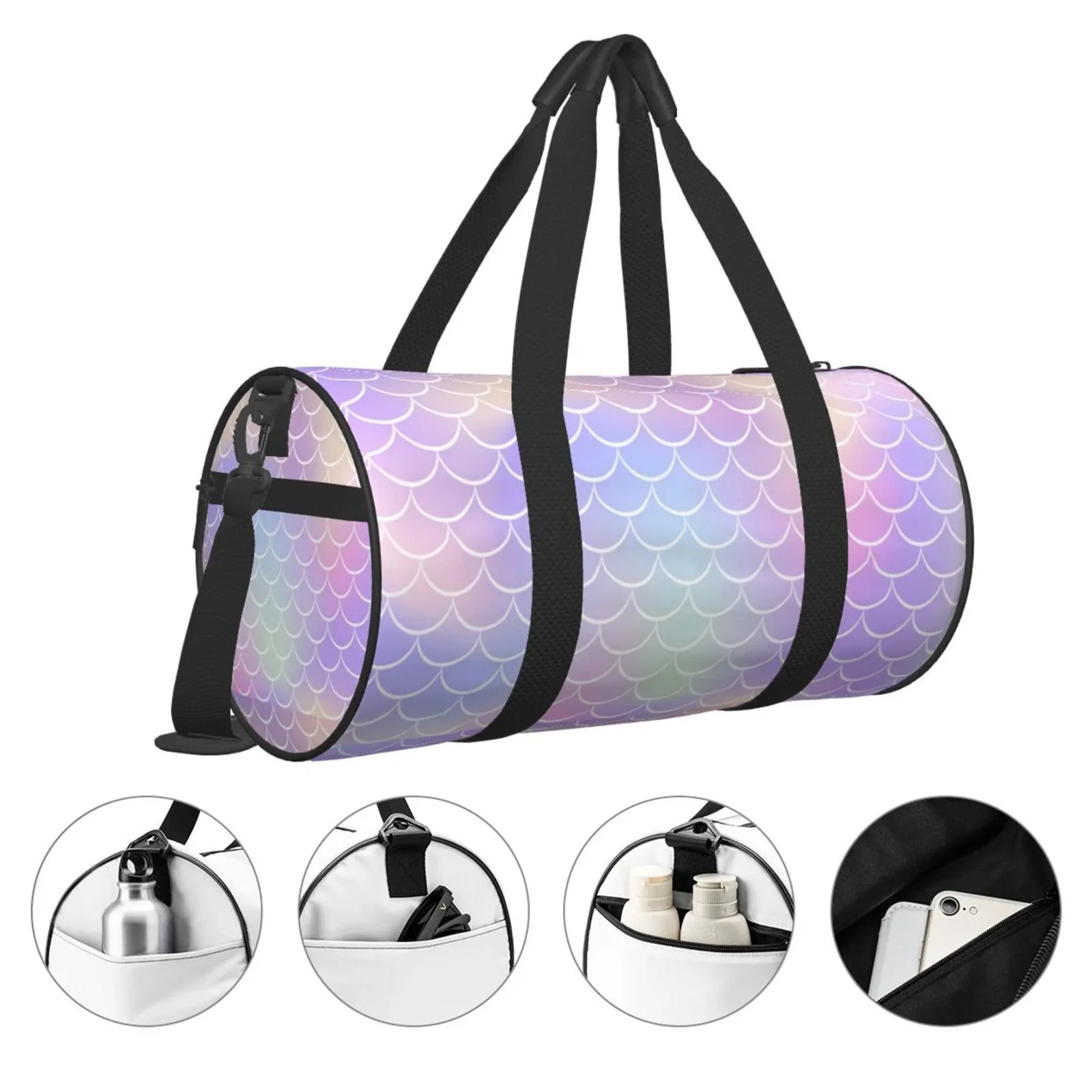 Pocket Sports Compartment Scale1 Bag Capacity Gym Waterproof Luggage with and Cylinder Bag Fish Bag Travel Large Coaee