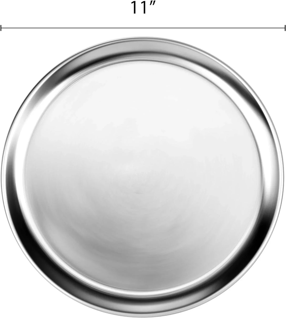Pizza TrueCraftware- Aluminum Wide & for Set Home Restaurants Baking Tray Tray Pan Tray 11” Pizza Pizzeria 3 Round Round of Bakeware Pizza Pan Tray Baking Rim- Kitchen