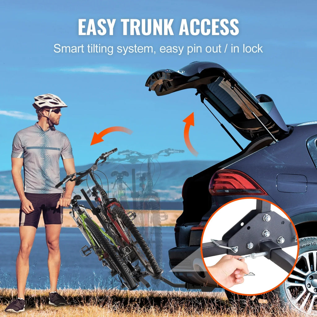Mount Car 1.25"/2" Truck SKYSHALO Folding 2-Bike Rack Carrier SUV Receiver Hitch