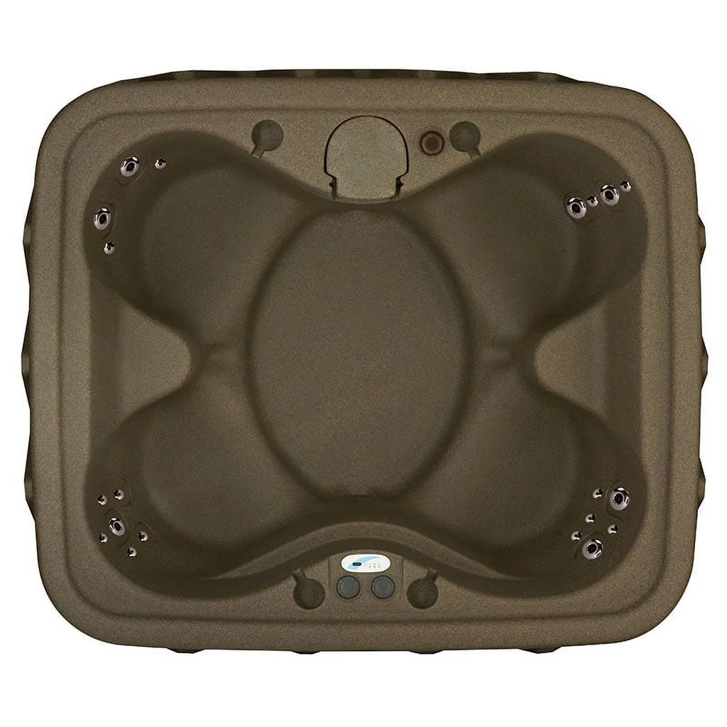 '- Aquarest waterfall and Jet- Person Jacuzzi® 20 Powered Tub Hot Brownstone AR-400 Spas Play 4- w/LED - Plug Select By