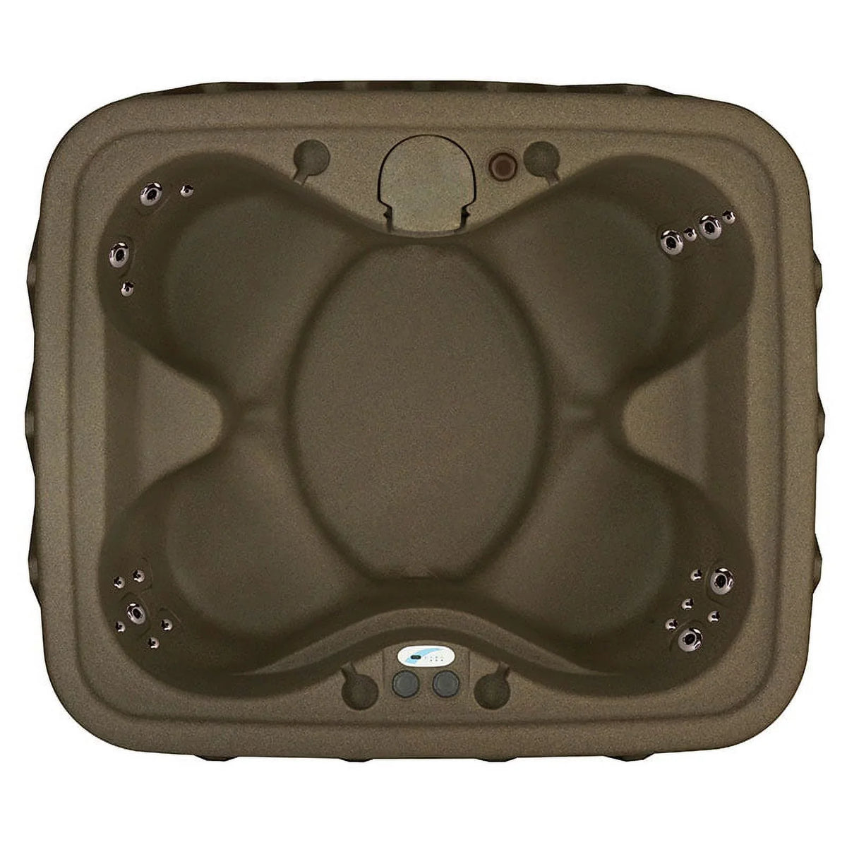 '- Aquarest waterfall and Jet- Person Jacuzzi® 20 Powered Tub Hot Brownstone AR-400 Spas Play 4- w/LED - Plug Select By