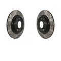 Rotors For Drilled Mazda Rear CX-3 Slotted Brake 2016-2018 KD-100197 Coated Pair Disc