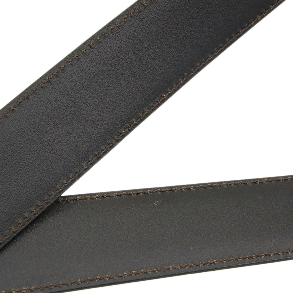 Waist L5000405 CARTIER Cartier Birthday Black (Good) Leather Pre-Owned Belt Happy