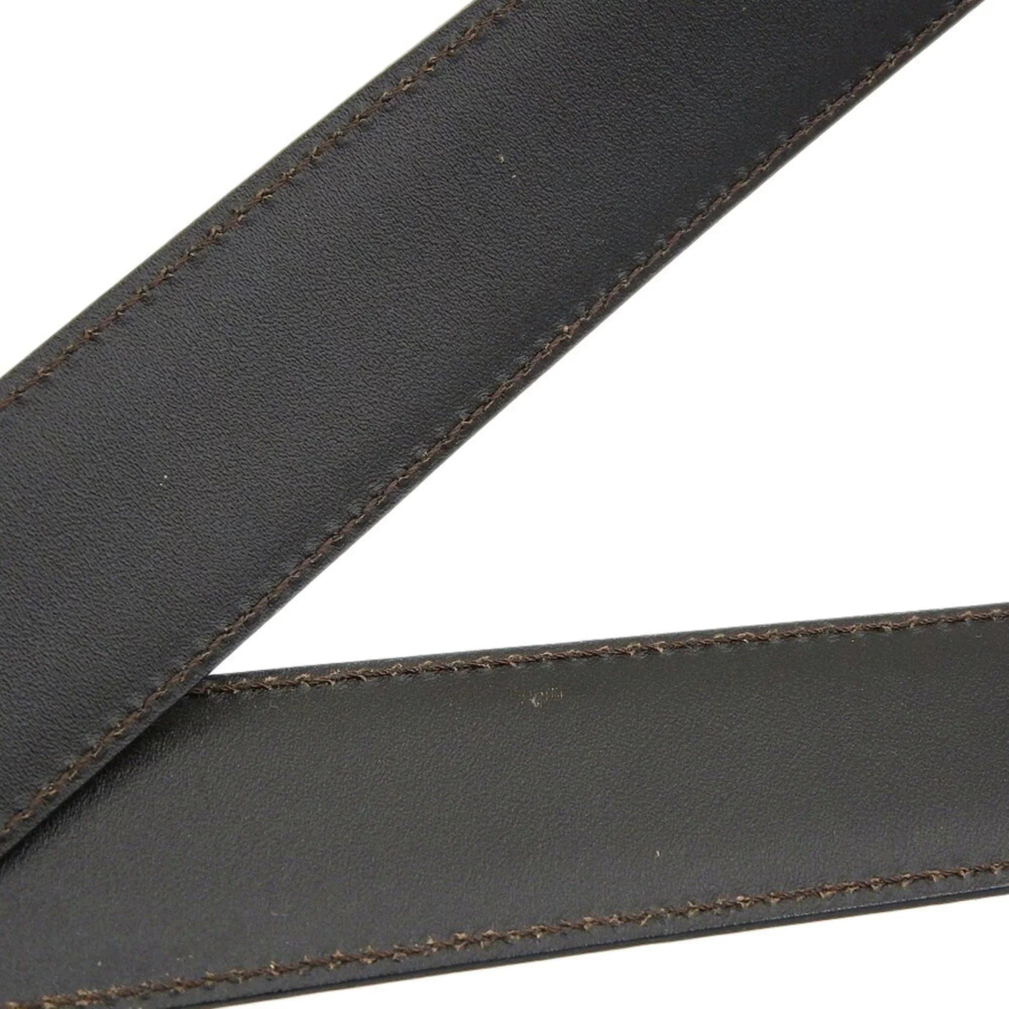 Waist L5000405 CARTIER Cartier Birthday Black (Good) Leather Pre-Owned Belt Happy
