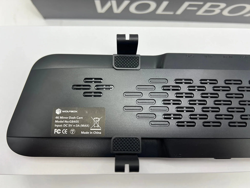 4K Cam Box BLACK WOLFBOX - 2160P Full HD Backup G840S Camera Open 12" Dash Mirror