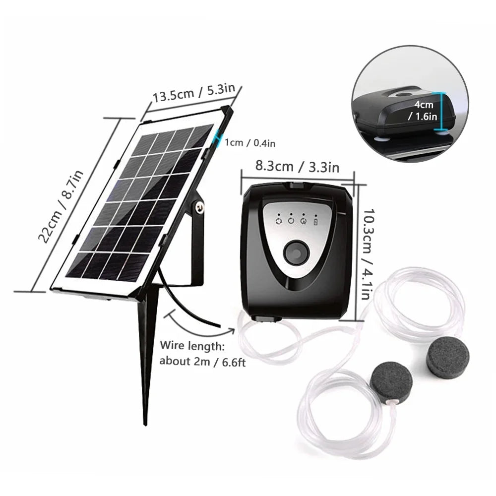 Aerator Ponds Pump oxygen Ponds oxygen Water Aerator Fish Dual Stone Pools Pump 6v Pond Pond Aerator With Fish Reable Zdhf Pipe Pump Solar Solar Bubble 3.5w Pump,Pond Stone