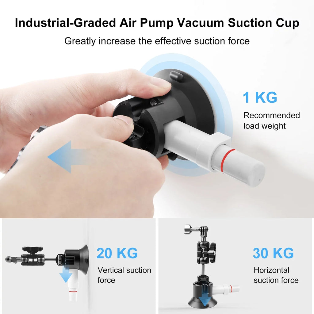 GoPro Suction for Dual Camera Cup Action Rotatable Action Mount Bracket for Ballheads Suction Hero Replacement Camera 3/2 360° PU845B PULUZ Osmo Mount 11/10/9/8,