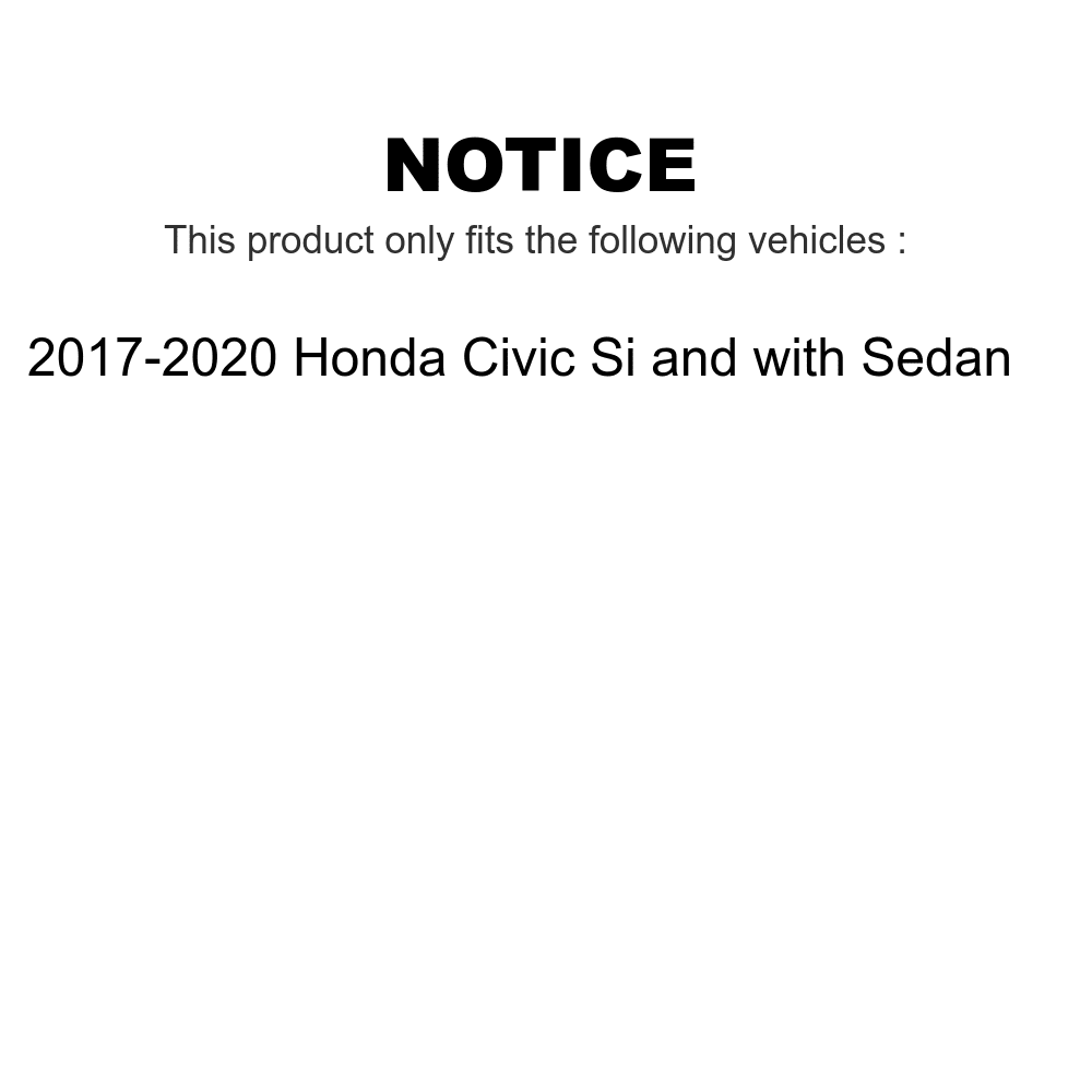 Front Ceramic KGA-102879 Kit Brake Disc Honda Rotors Si 2017-2020 And Civic Transit - Pads Coated Auto Rear Sedan with For
