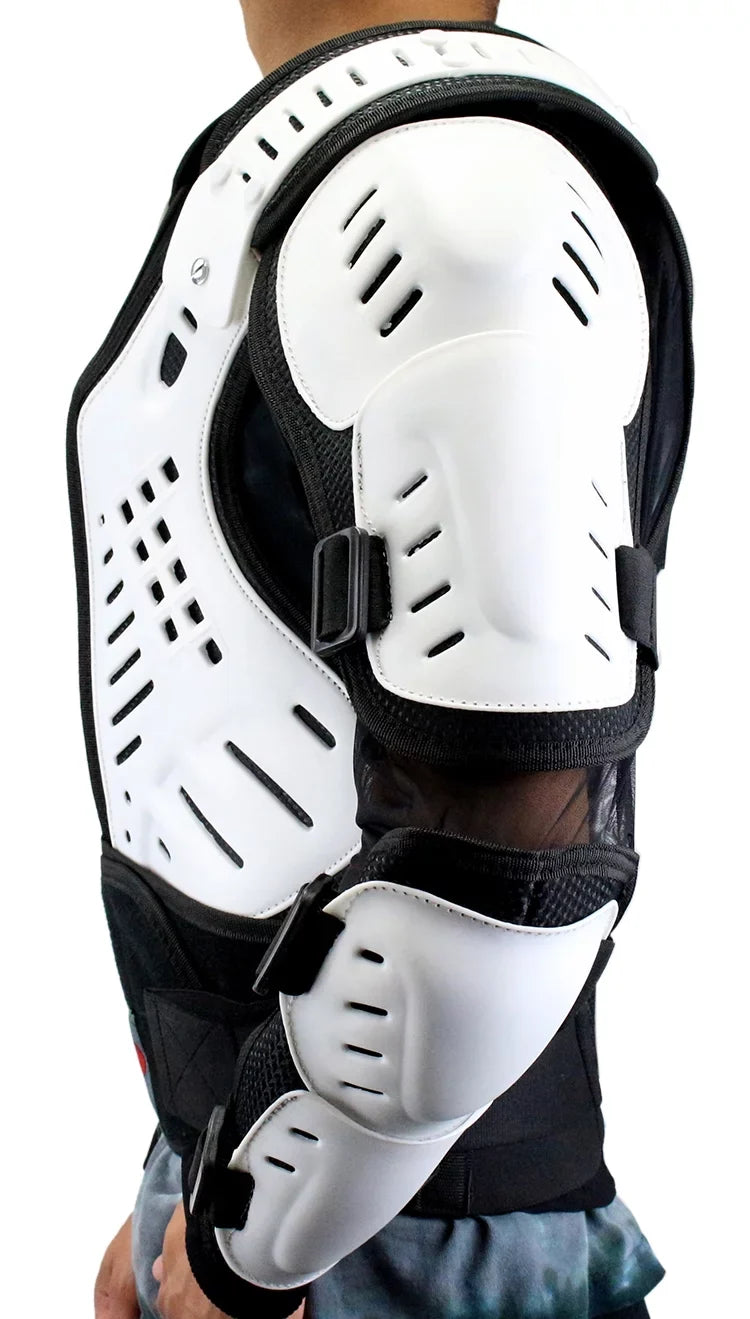 CE Spine Perrini Jacket Body Protection White -4XL Full Armor Approved Motorcycle