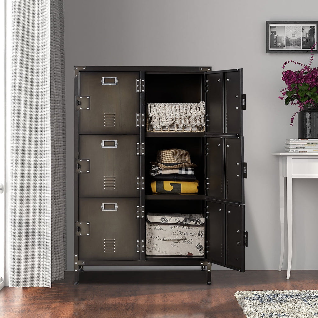 Metal for Steel Metal Bedroom Cabinet Locker Storage Employees STANI Shelf Locker Cabinets 47.3" Locker ,Office with Students Steel Gym School 2 Storage