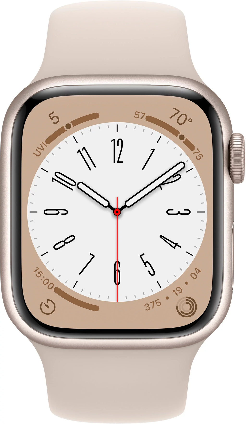 Cell Band 8 Starlight Gen Apple 8 41mm (Refurbished) MNV03LL/A Sport Watch - Restored Starlight Series Aluminum