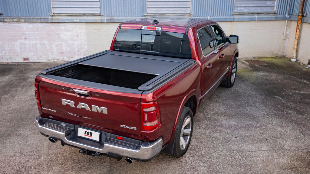 Electric Pickup Short Ram Sport RT038811E Non EGR 2019-2024 Dodge Box Retractable RamBox Cover Crew SXT SLT Rolltrac Bed Cab Fits 1500