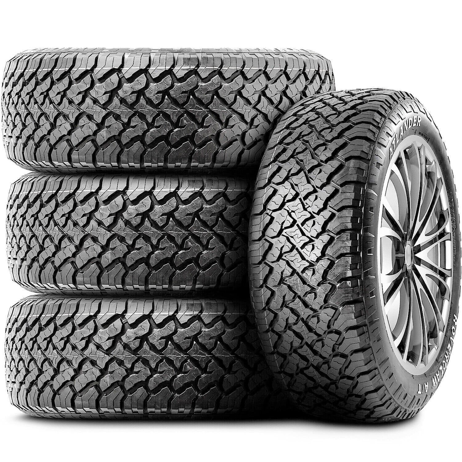 Roverclaw A/T 1995-2002 TRD Fits: Pro, All E Tacoma Ply Load Chevrolet Terrain Tire AT 10 Tahoe LT Toyota Atlander 245/75R16 2015 LT