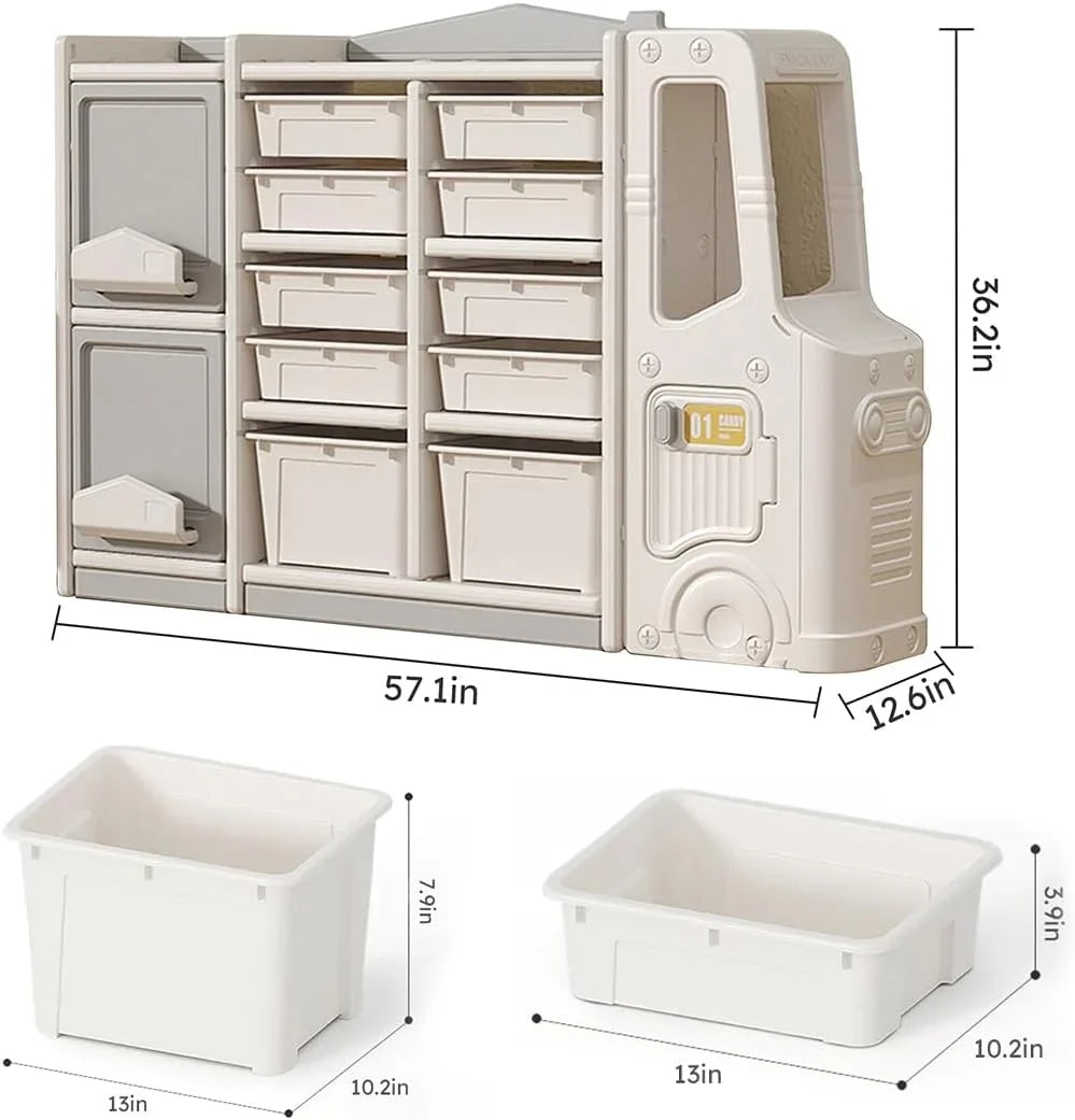 and Pull-Out + Multi-Functional Toy Toy and Closed Cab Drawer Playroom Box RUNFAYBIU Organizer Bedroom Nursery. Boxes Organizer Cabinet (10 and Children's Organizer for 2 Bookshelf