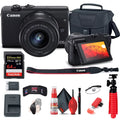 Black 15-45mm Mirrorless M200 EOS Lens (New) (3699C009) with Camera Canon + More Digital