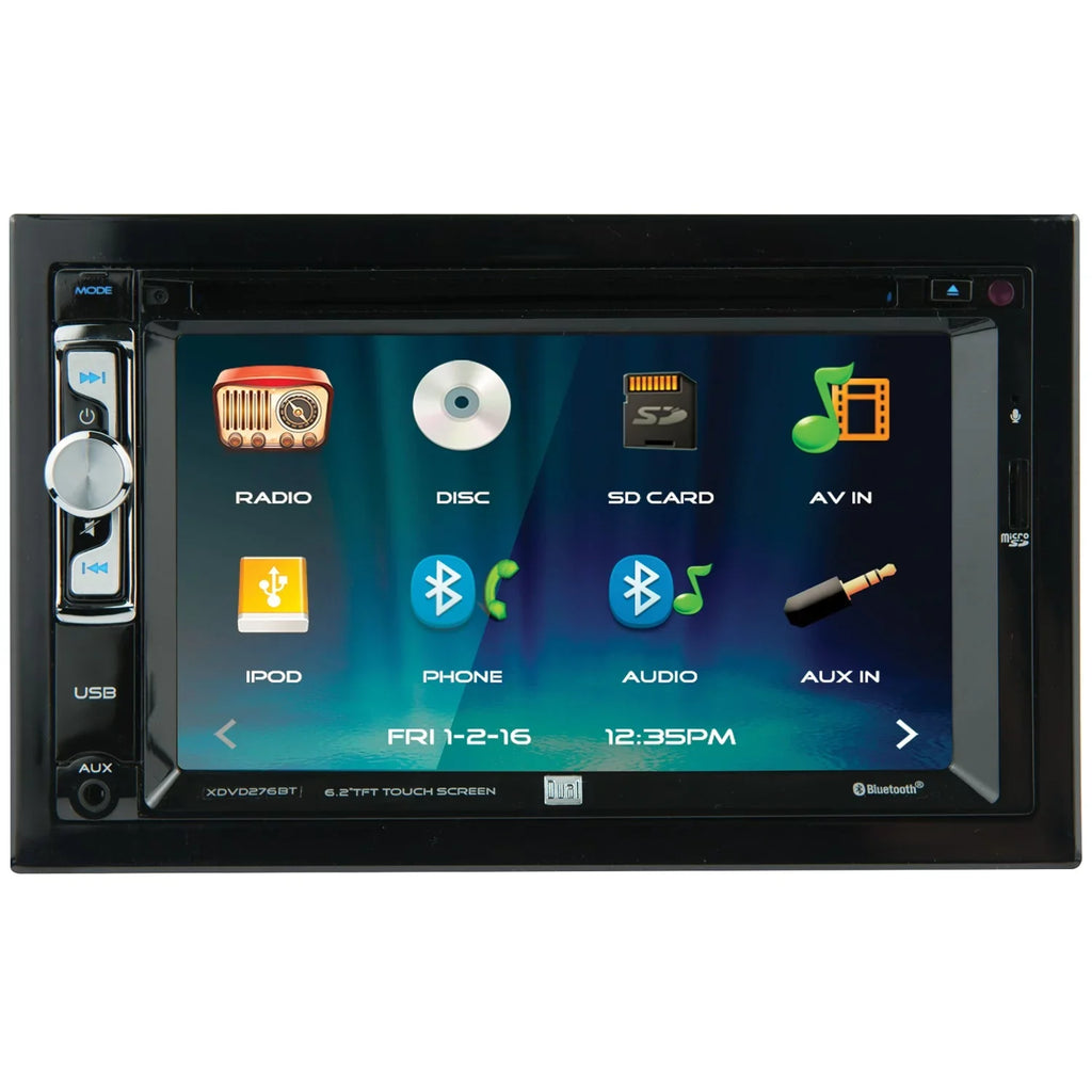 6.2-inch Receiver Dual Double-din Xdvd276bt In-Dash DVD/CD