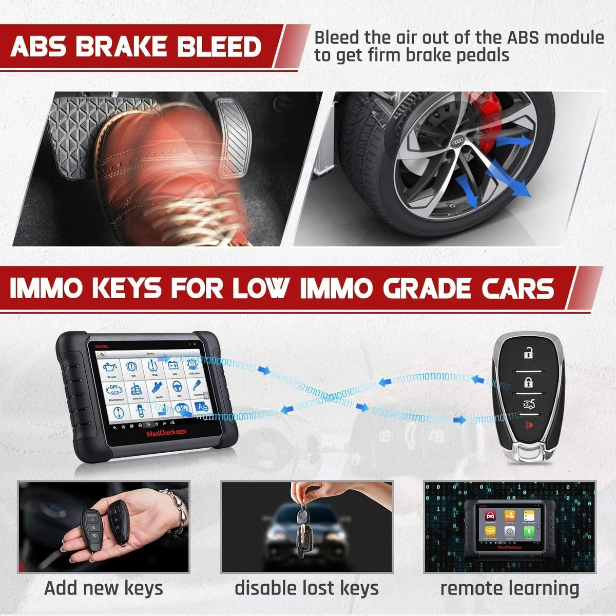 MK80 Diagnosis Scanner Diagnostic All System OBD2 MaxiCheck Diagnostic Scanner & Same System of with MX808 OBD2 Autel Full IMMO/EPB/SAS/BMS/TPMS/DPF, Professional functionalities Tool,