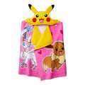 Towel, Pink Hooded Kids Cotton Pikachu Pokemon