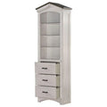 ACME Tree Cabinet Gray in House Bookcase Washed White and Weathered