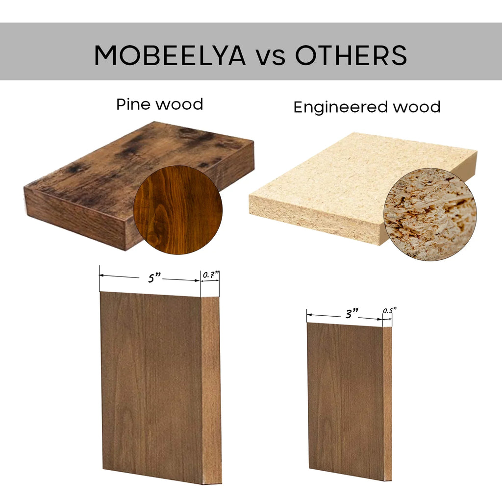 | Shelf Storage Wall | to Pine Easy Wood | Decorative Wall Decor Mobeelya Floating | Items Modern Floating Organizer Gift Install, Natural