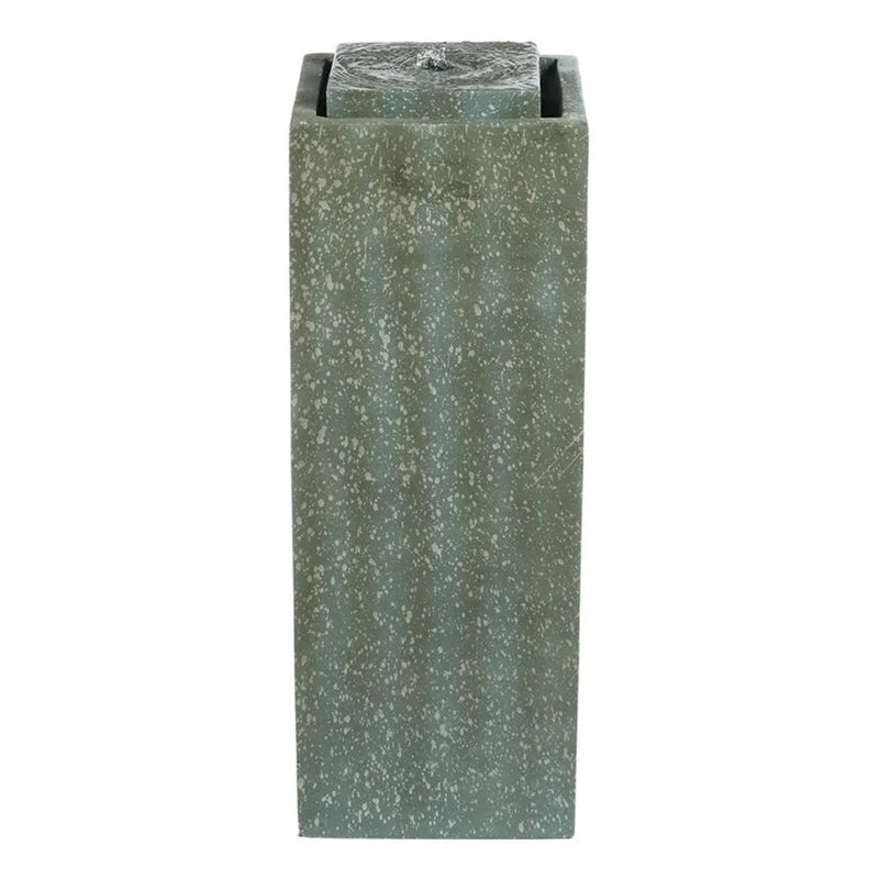 Lime Jeco Green With Poly-Resin in Fountain Contemporary Pillar Led Light