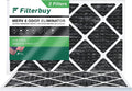 Filters Eliminator MERV HVAC with 16x24x1 Filterbuy Activated Odor atmospheric (2-Pack) Furnace AC Pleated 8 Carbon