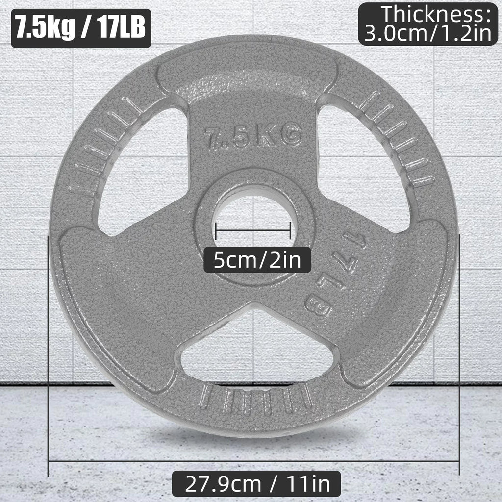 Cast Strength Standard 2 Weightlifting, Iron and Olympic 17LB Plates, Plate Weight for Olympic Pack Training or