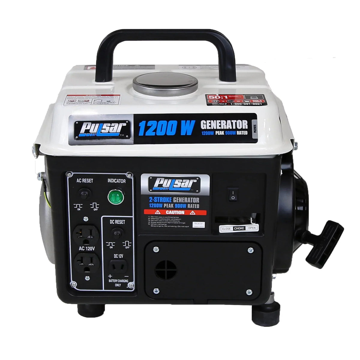 Powered PG1202SA 1200 Watt, 2-Cycle Generator 900 Running Peak Watt Gas movable Pulsar