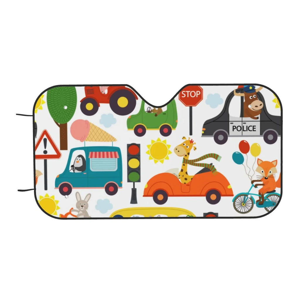 Balery Cover Interior Truck Shade, Animals Car Uv Sunshade Rays Pickup Window Front For Suv Accessories- ,Automotive With Small Blocks Portected Sun Transports Car Windshield