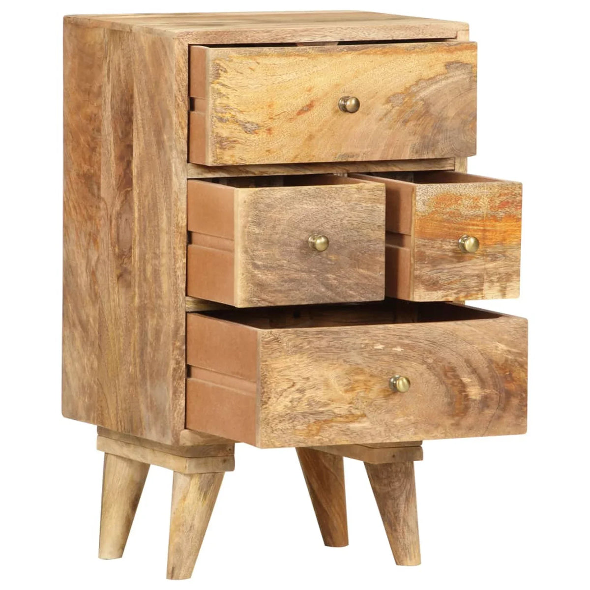 14.2"x11.8"x23.6" Mango Cabinet Solid Wood Bedside Dcenta