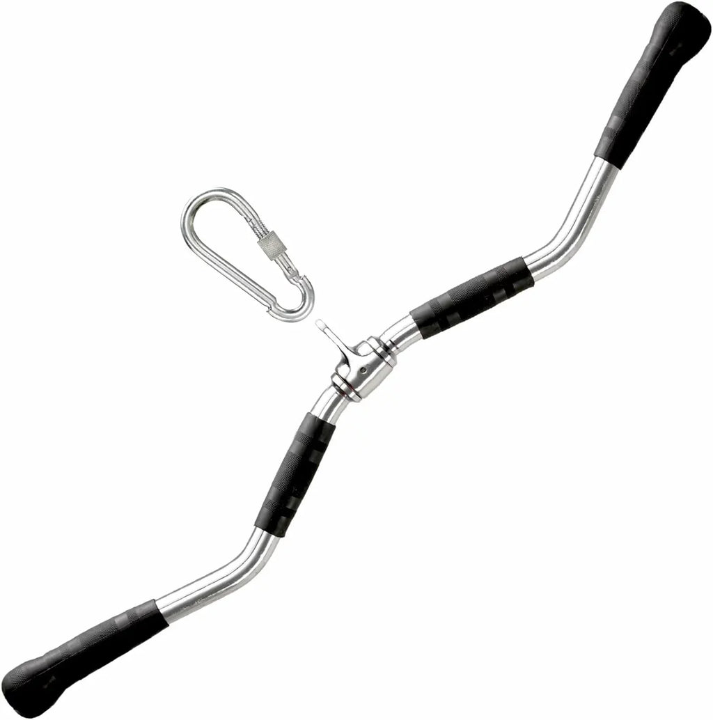 with Attachment Down Handgrips Attachments Bar/Cable Equipment, Yes4All LAT Attachment for Grip Rubber LAT Press Gym Pulldown Pull Down Wide Handles/Curl Bar Rubber