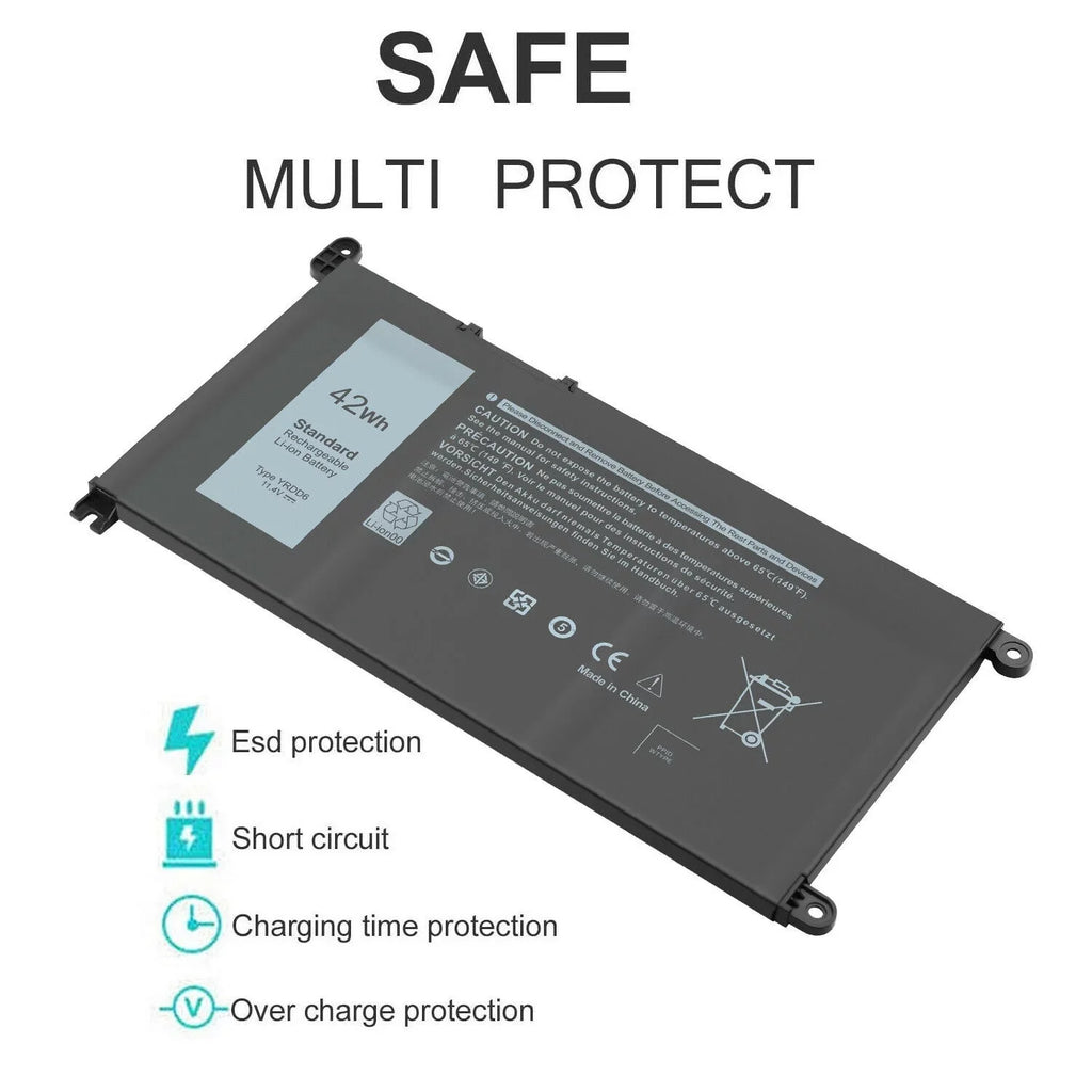 Laptop 5491 5485 42Wh 2in1 3493 3310 Dell 5482 7586 Battery Inspiron YRDD6 for