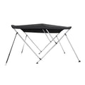79"-84" Bow 46" Solution BLACK L 6' High Top 3 Wide Bimini Dye