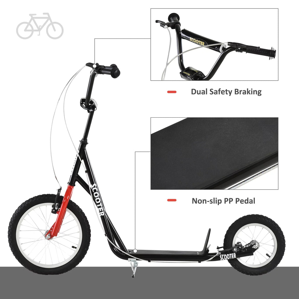 Youth Aosom Dual Rear Front Scooter Black Brakes, and Caliper