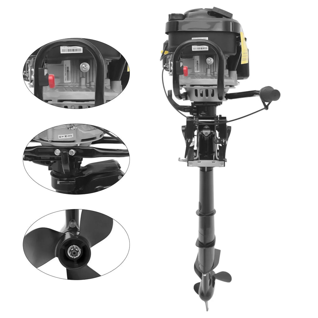 System Motor Fishing Cooling HP Boat EngineWater 7.5 1.8 Liters Outboard 196CC 3600R/Min