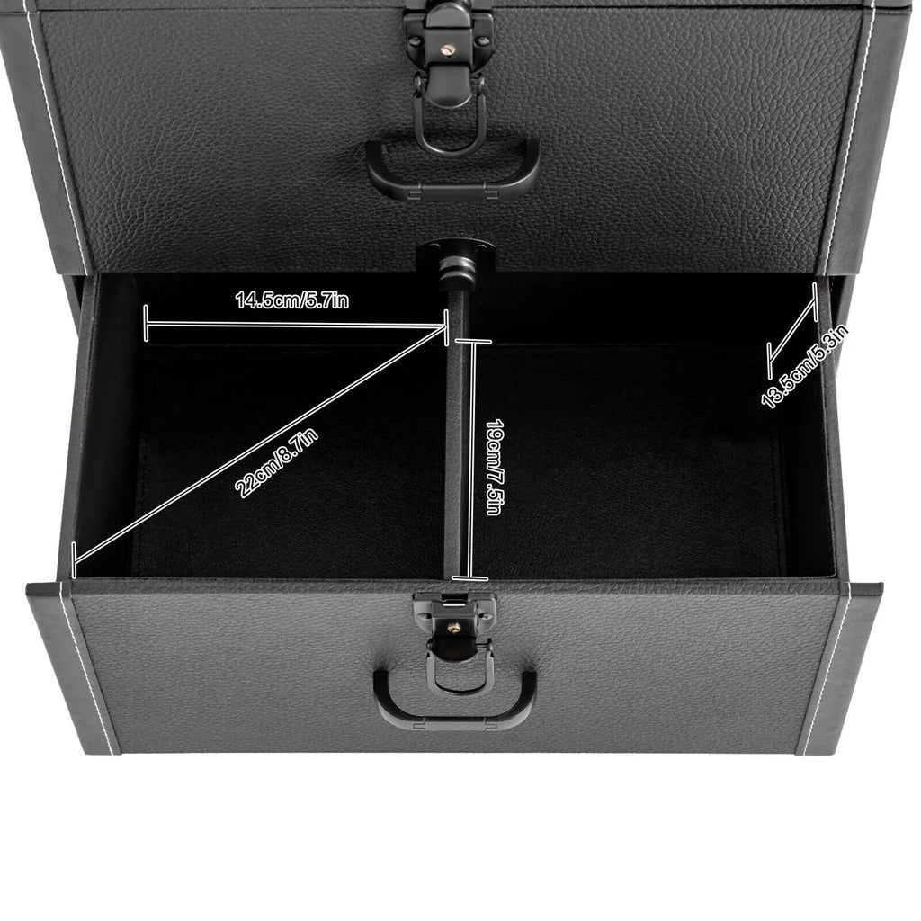 Polish Organizer 4 Train ZhdnBhnos Wheels Lock (Black) Box Rolling w/ Nail Storage & Case Luggage Trolley Makeup Cosmetic