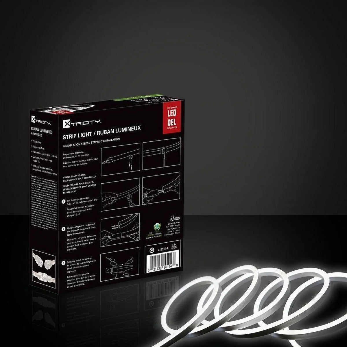 Flexible and Indoor Led 5000k Outdoor 9 Strip Xtricity feet/6w-3'/120v/White