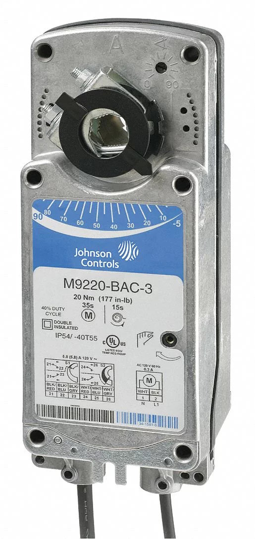 and Damper Valve, 177 M9220-AGA-3 Controls Actuator, in-lb Johnson