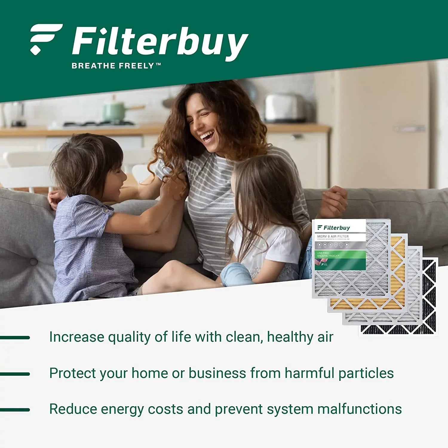 Pleated (6-Pack) 8 16x36x2 HVAC AC MERV Furnace oxygen Filters Filterbuy