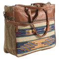 bag Canvas Leather OHLAY TOTE Upcycled KB325 Upcycled western Wool women KB handbag Genuine purse