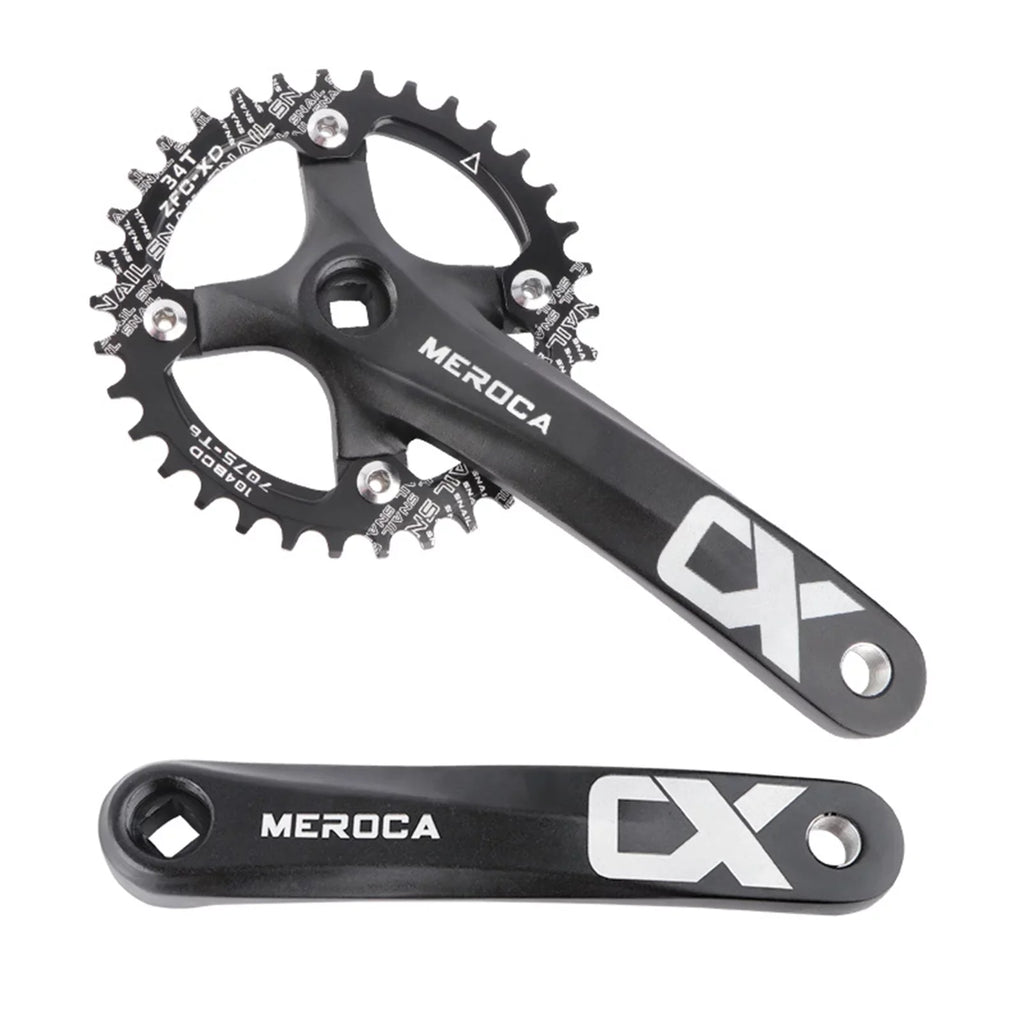 170MM Biking Bike Set Alloy 8/9/10/11 - Speed - Aluminum Ideal Mountain for MEROCA for Crank 104 BCD Single Crankset, Enthusiasts Ring