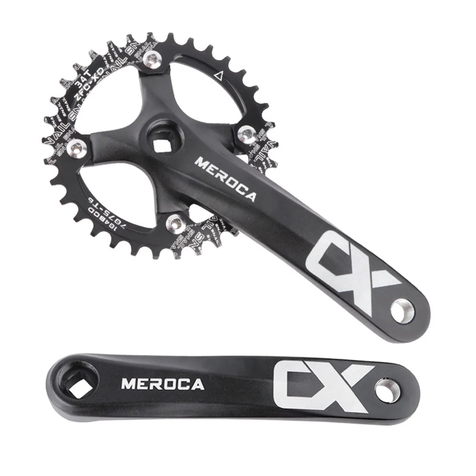 170MM Biking Bike Set Alloy 8/9/10/11 - Speed - Aluminum Ideal Mountain for MEROCA for Crank 104 BCD Single Crankset, Enthusiasts Ring