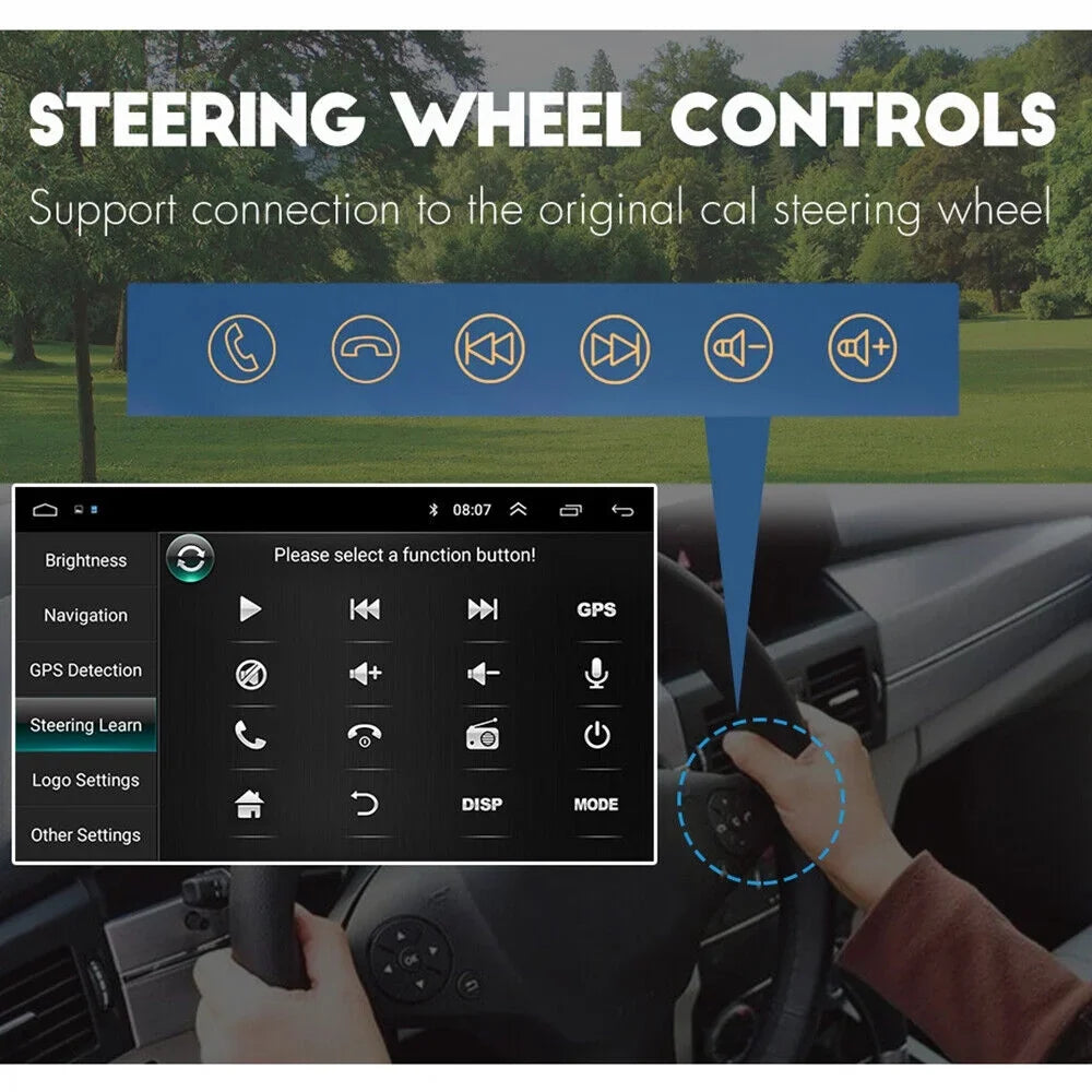 Built-in Jeep 11 Compass MP5 Map, Radio, Camera Car FM GPS for Powerful Android Radio Player KingFurt Patriot, Offline Reverse & Bluetooth