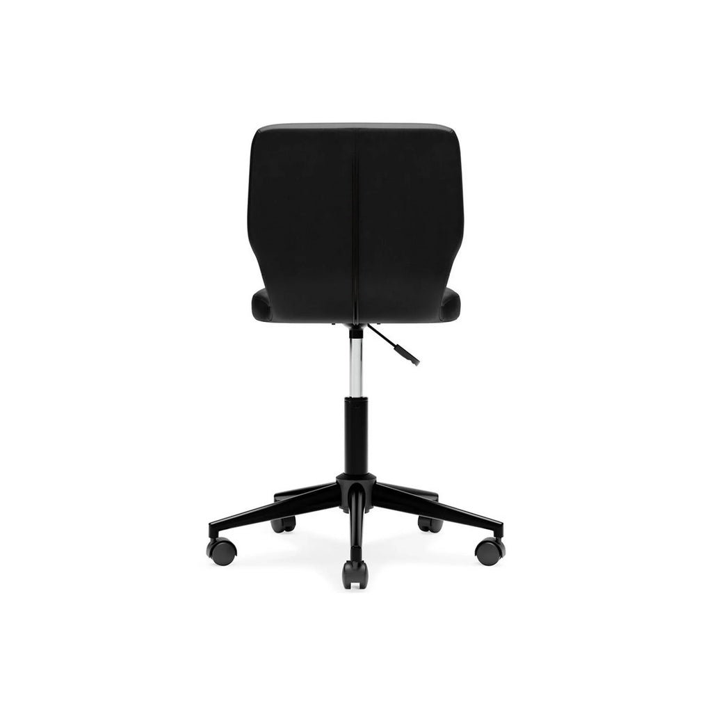 Modern Office Leather, Faux Tufted, Sara Chair, Black Swivel 18 Chanel Inch
