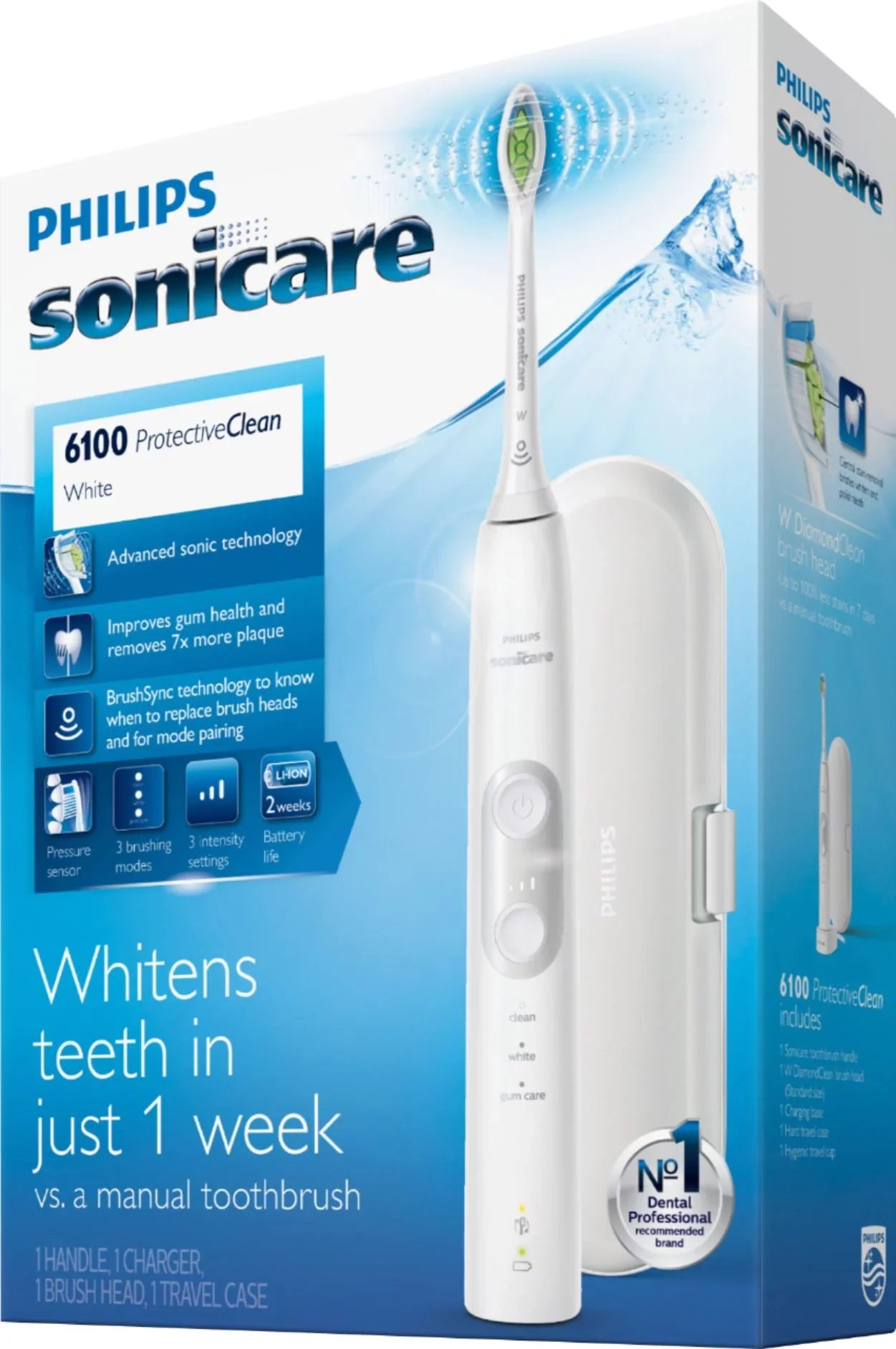 6100 Sonicare Toothbrush ProtectiveClean Philips Electric HX6877