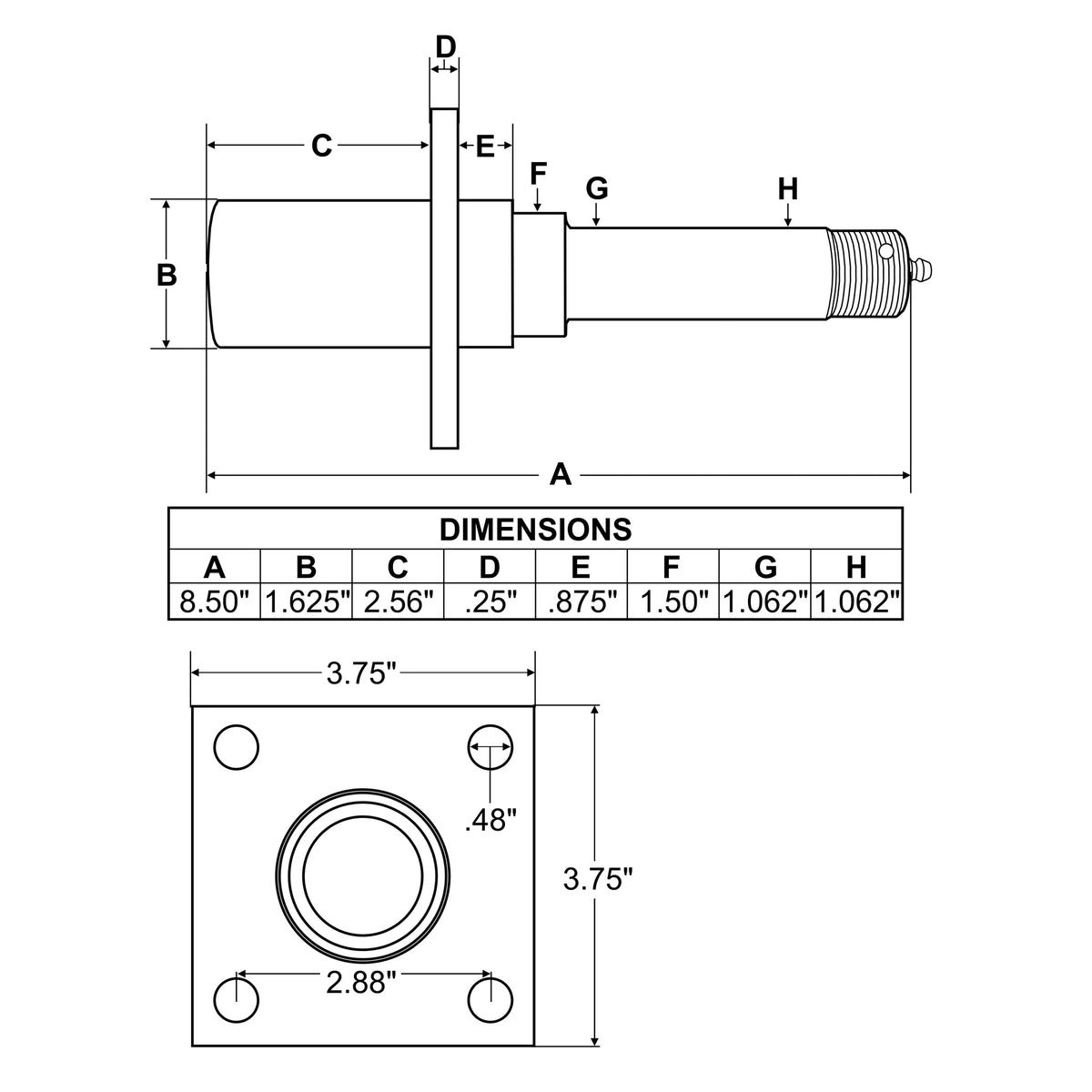 Brake Bearings Trailer Inch with for 1-1/16 Axle Flange Spindle I.D.