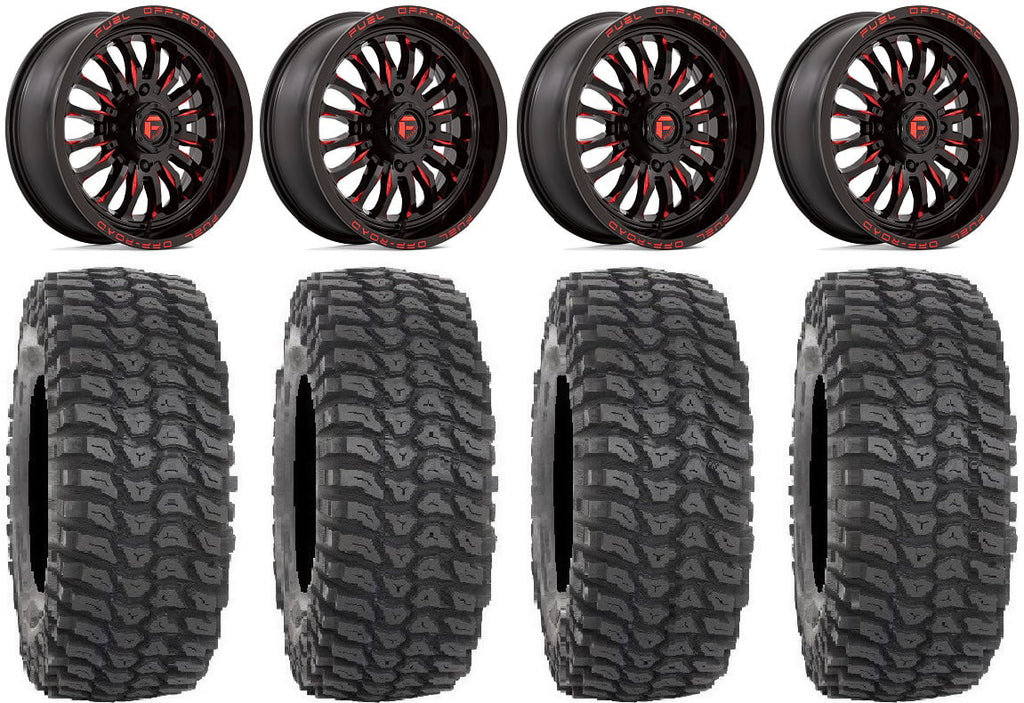 Fuel 18" XP 900/1000 Wheels 1000 PRO ARC Ranger XP RZR / 36" XP Tires Red XCR350 Polaris /