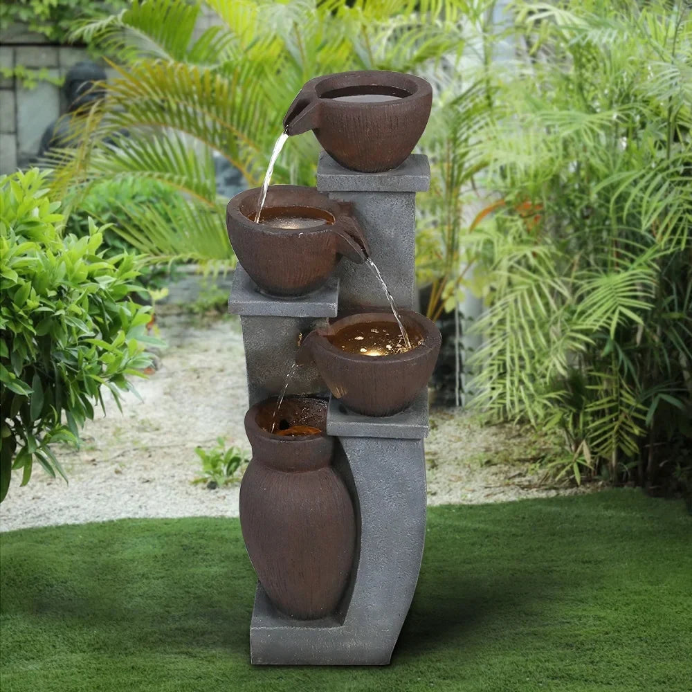 Your with Outdoor Lights LED 22.0 Outdoor Fountain Ambiance Elevate - - Water